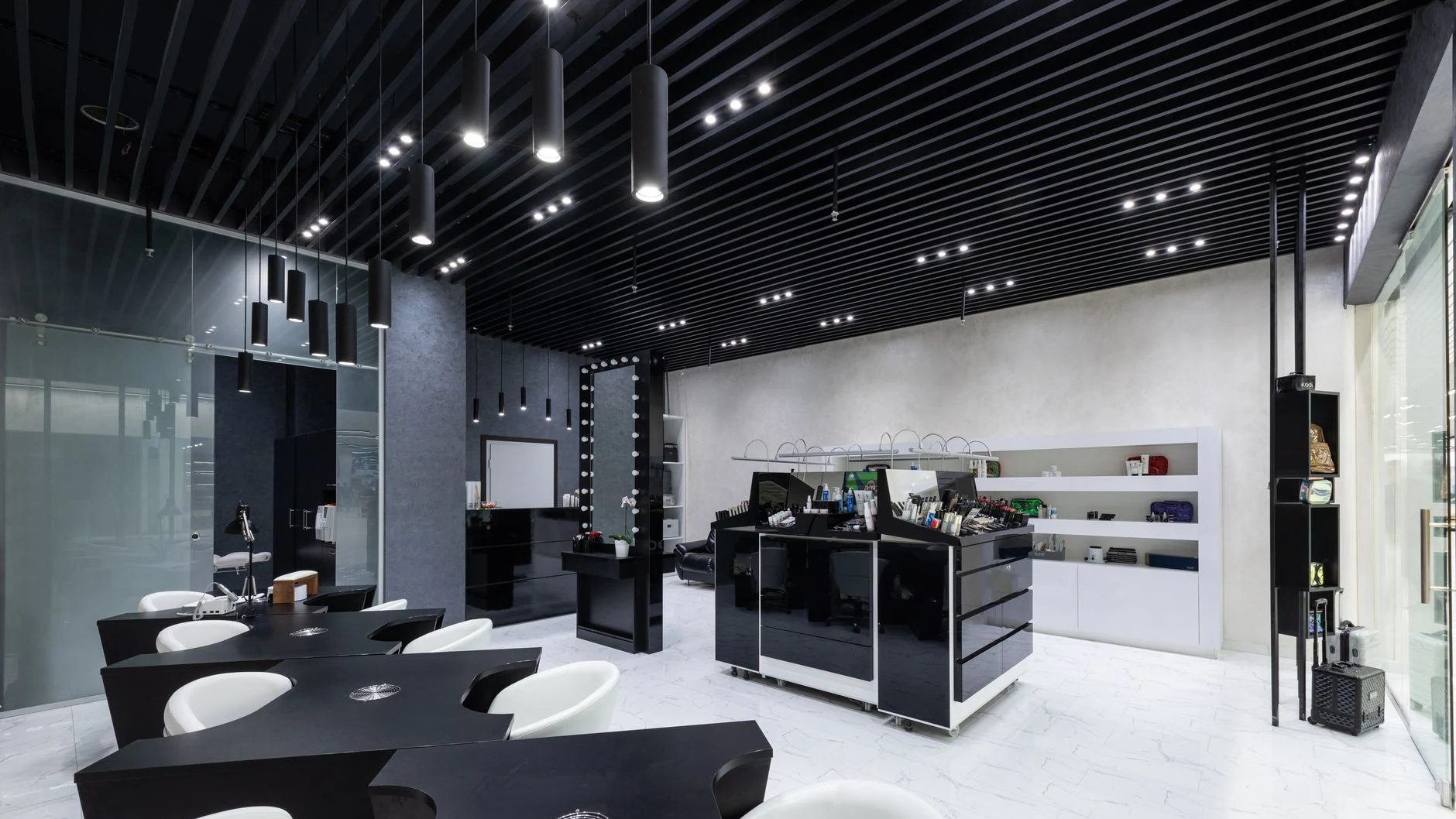 salon interior ambiance shot