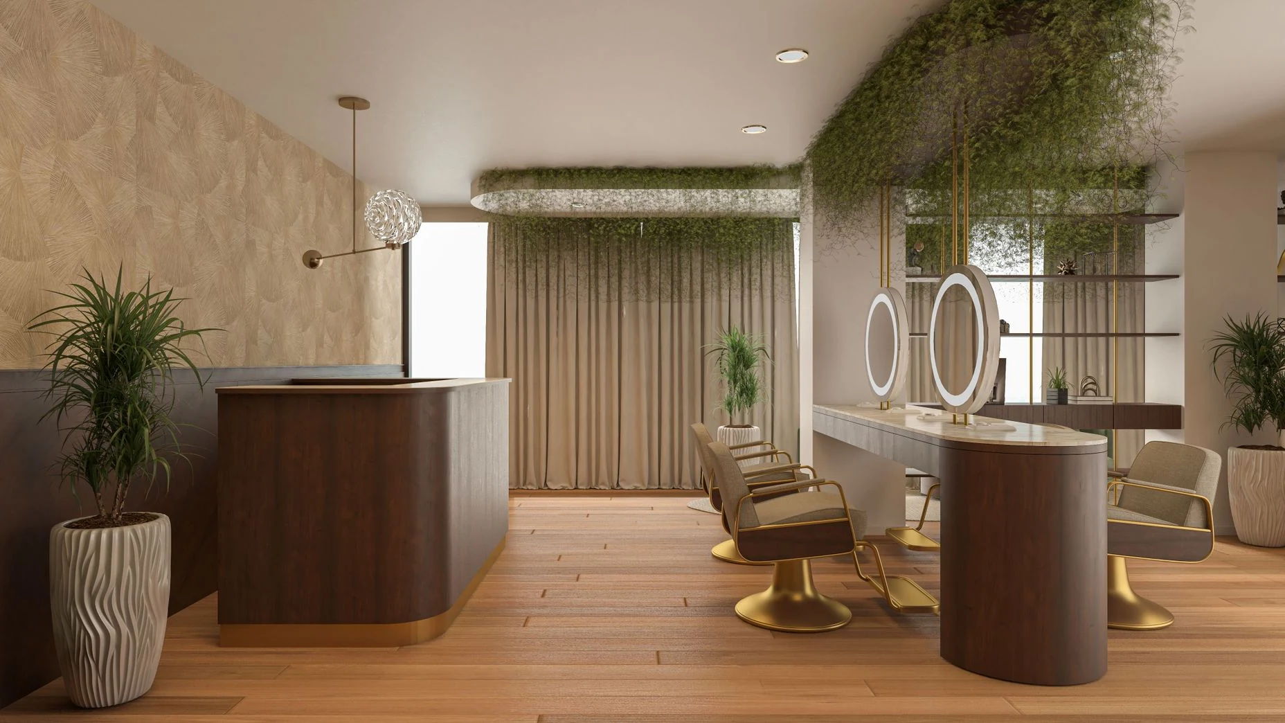 Modern hair salon interior at Barbista