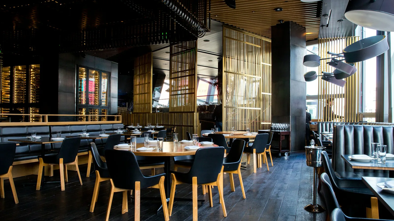 warm interior shot with diners